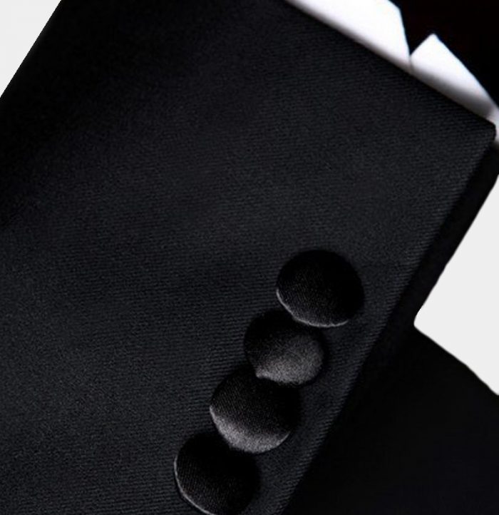 Luxury Black Two-Piece Wedding Tuxedo with Double-Breasted Design