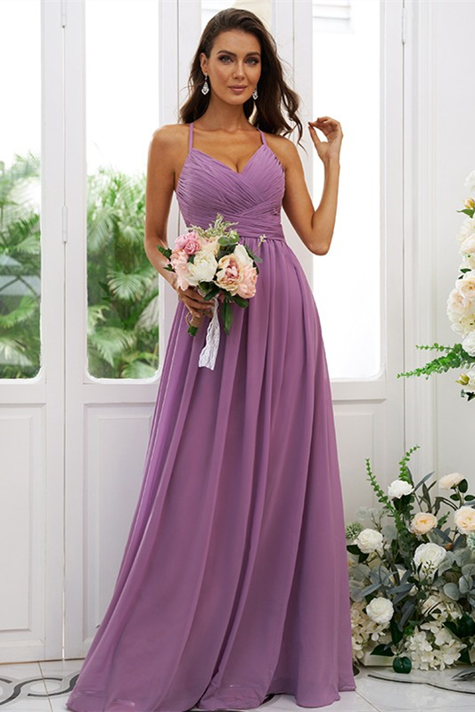 Chiffon Sleeveless Bridesmaid Dress
