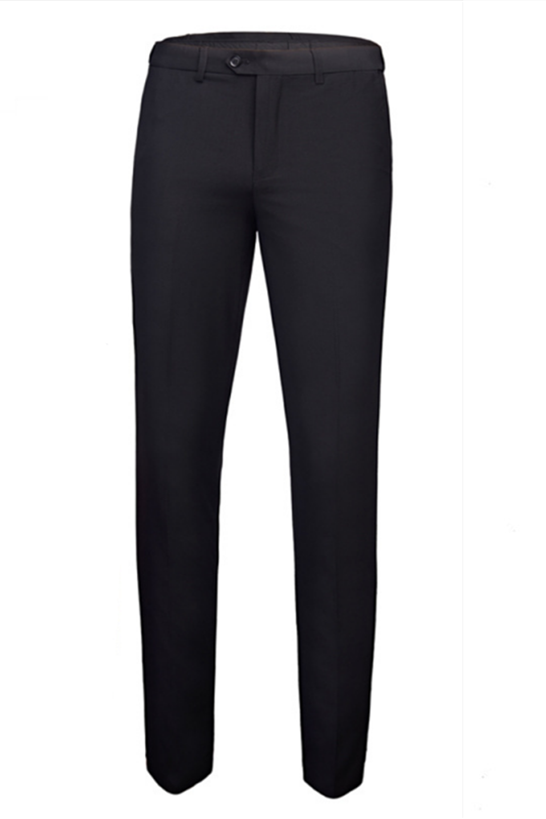 Elegant Slim Fit Black Peaked Lapel Wedding Tuxedo with Three-Piece