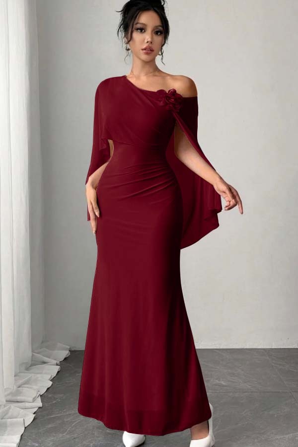 Chic Sleeveless Mermaid Long Formal Dress With Pleated Appliques