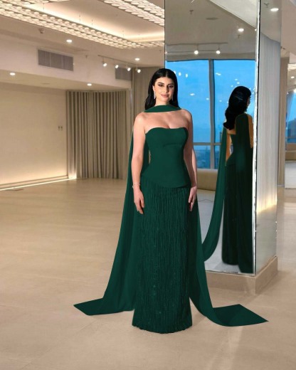 Charming Strapless Sleeveless Long Formal Dress With Beading Pleated
