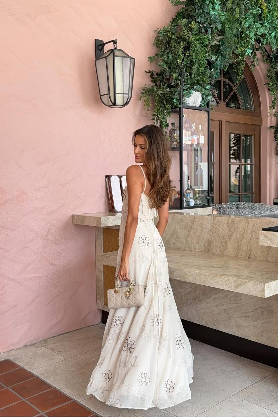Spaghetti Strap Sleeveless Long Formal Dress With Pleated Appliques