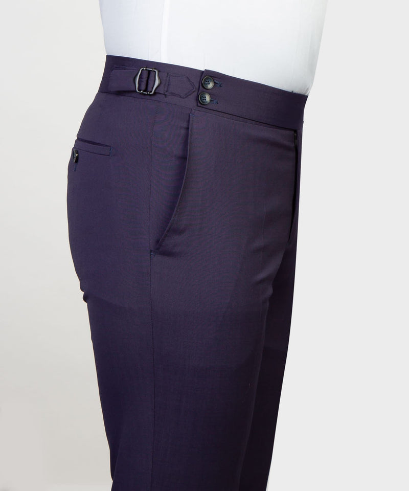 Best-Fitted Chic Dark Purple Peaked Lapel Three-Piece Men's Suits