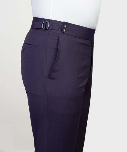 Best-Fitted Chic Dark Purple Peaked Lapel Three-Piece Men's Suits