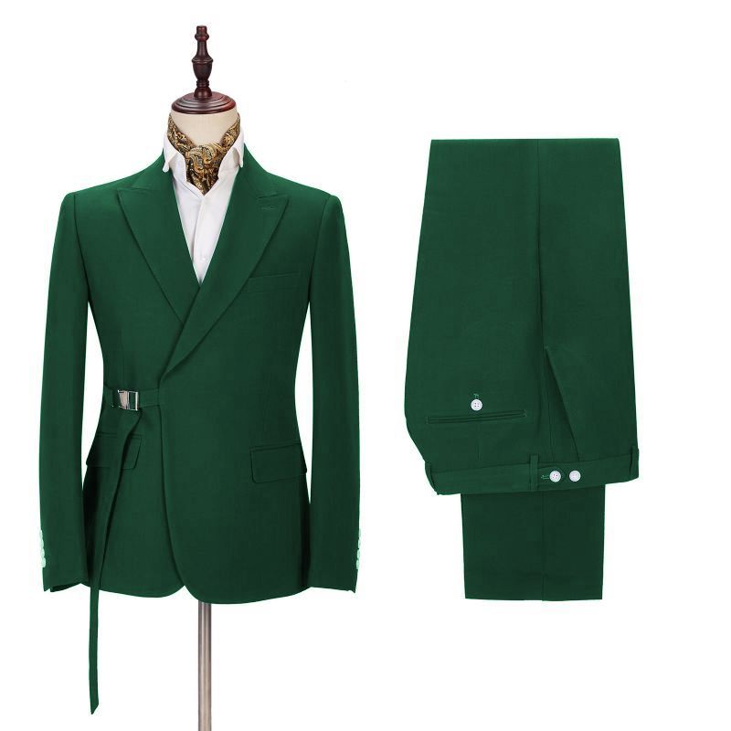 Glitter Green Best-Fitted Summer Wedding Suit Ideas