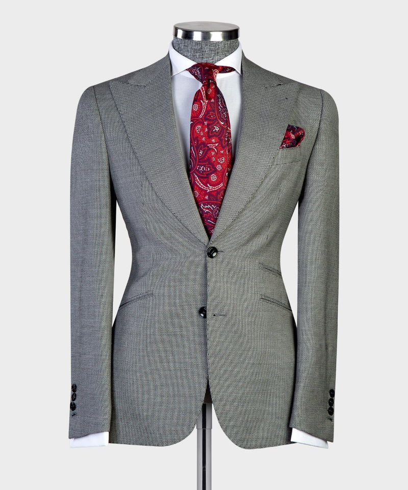 Eugene Latest Design Three-Piece Gray Peaked Lapel Men's Suits