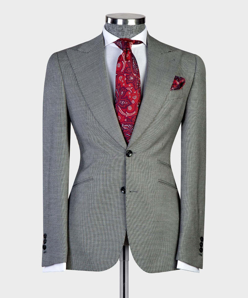 Eugene Latest Design Three-Piece Gray Peaked Lapel Men's Suits