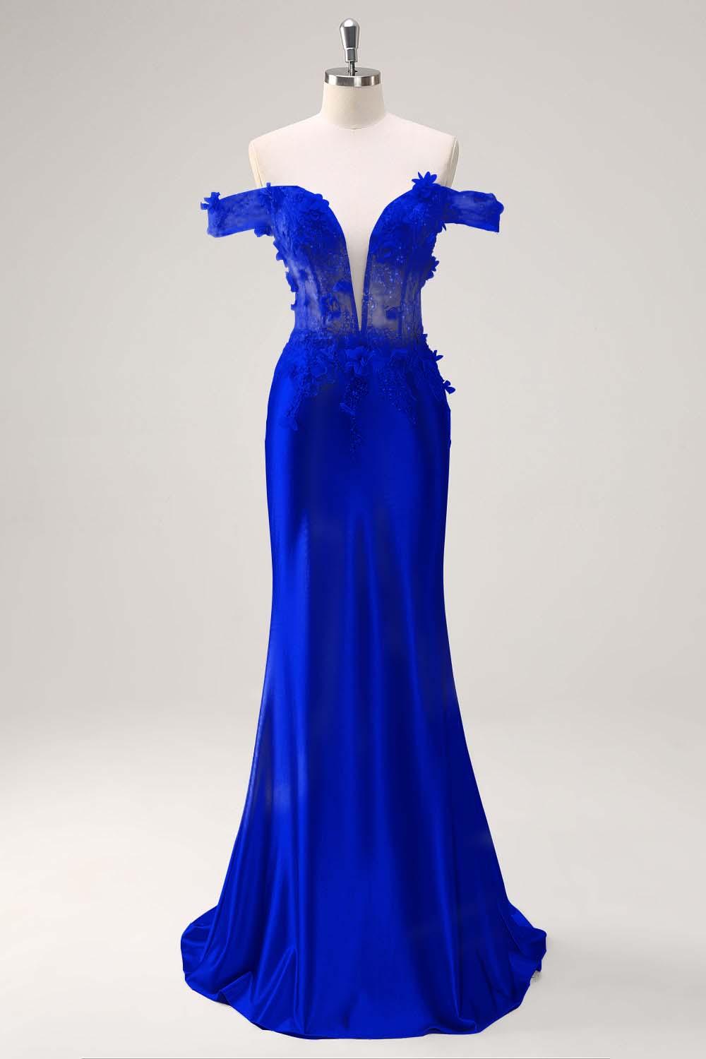 Strapless Sleeveless Long Mermaid Formal Dress With Appliques Pleated