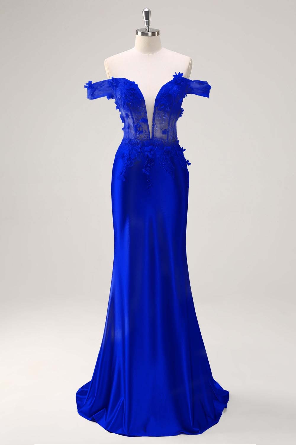 Strapless Sleeveless Long Mermaid Formal Dress With Appliques Pleated