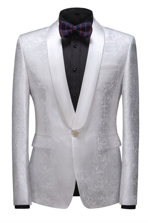 Classic Slim Fit One Button Shawl Lapel Wedding Suit for Men