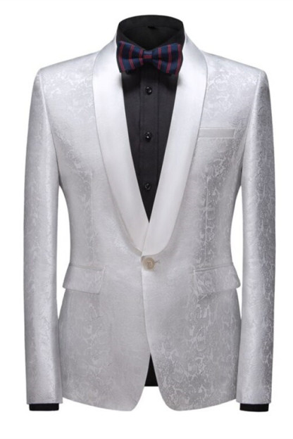 Classic Slim Fit One Button Shawl Lapel Wedding Suit for Men