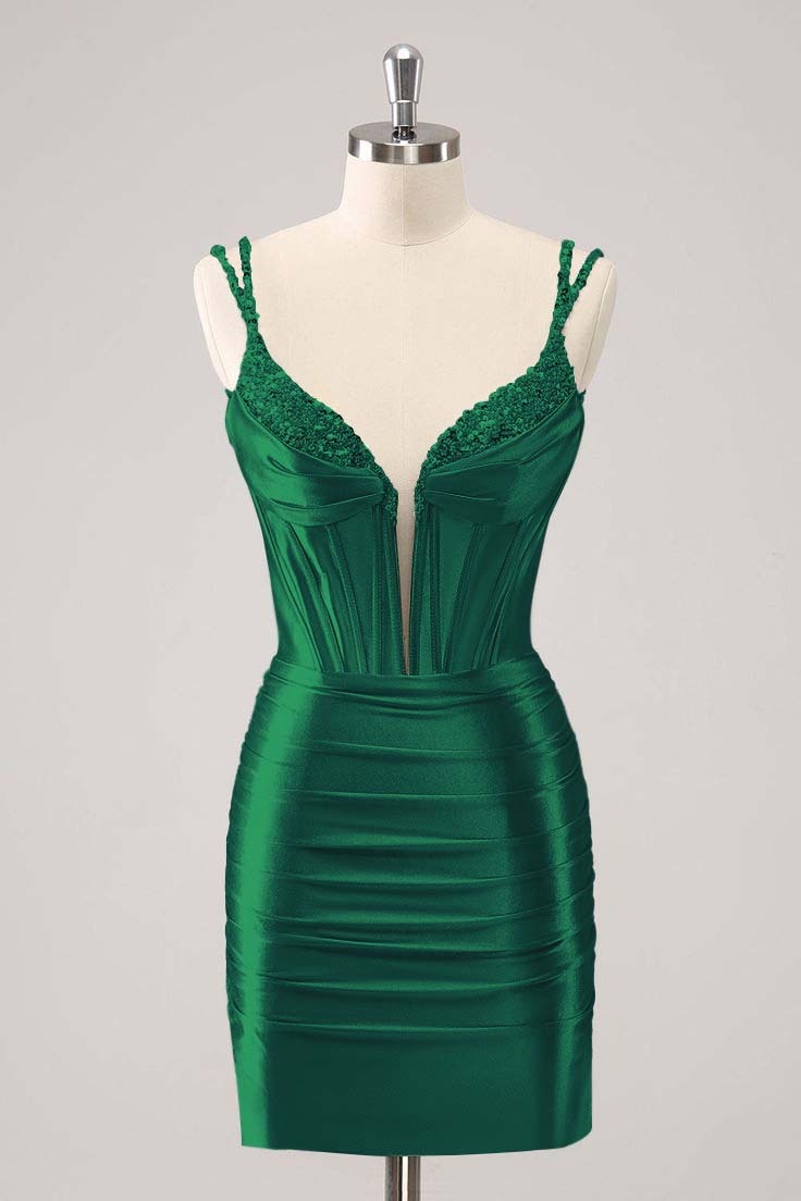 Black Sequins Short Mini cocktail Dress