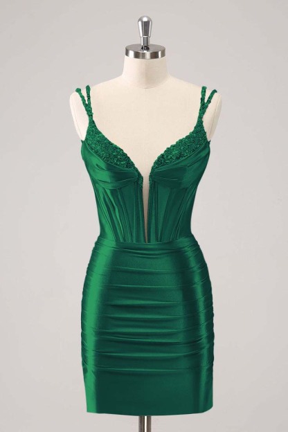 Black Sequins Short Mini cocktail Dress