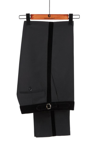 Edward Shawl-Lapel Sparkle Black Double-Breasted Wedding Suits