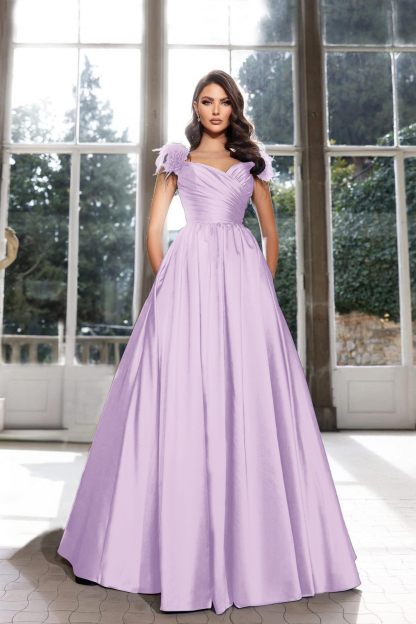 Tassel Sleeveless Straps A Line Long Formal Dress Pleated Dark Navy