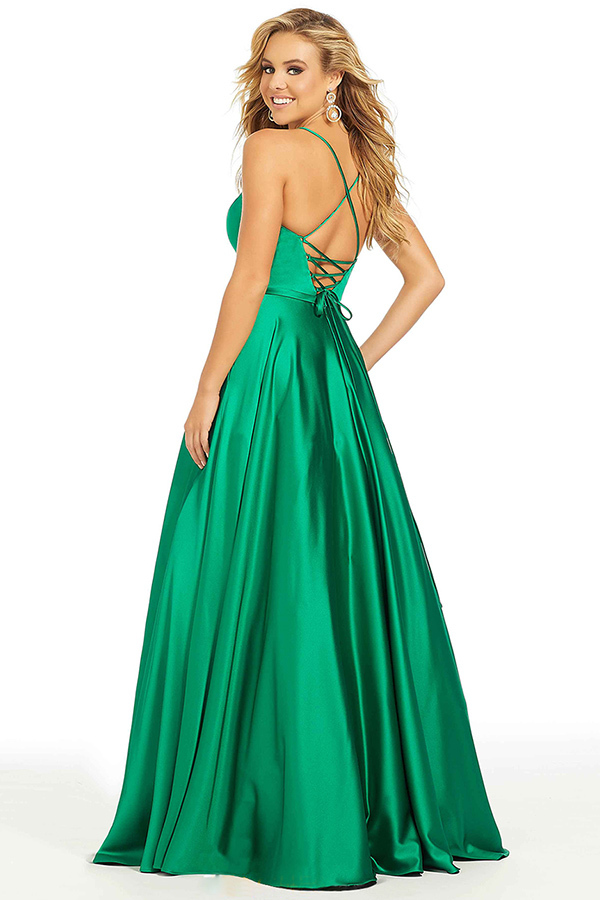 V-Neck Spaghetti-Straps Bridesmaid Dress with Pockets