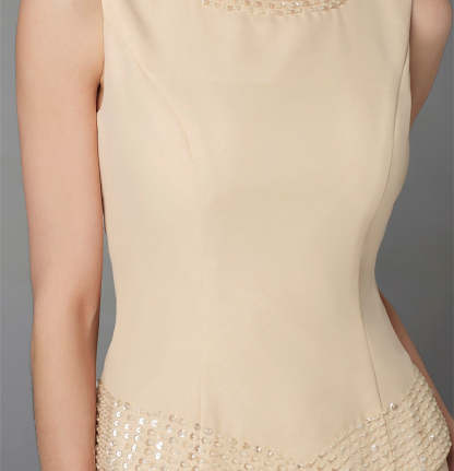 Long-Sleeve Chiffon Mother of the Bride Pantsuit with Jacket and Sequins