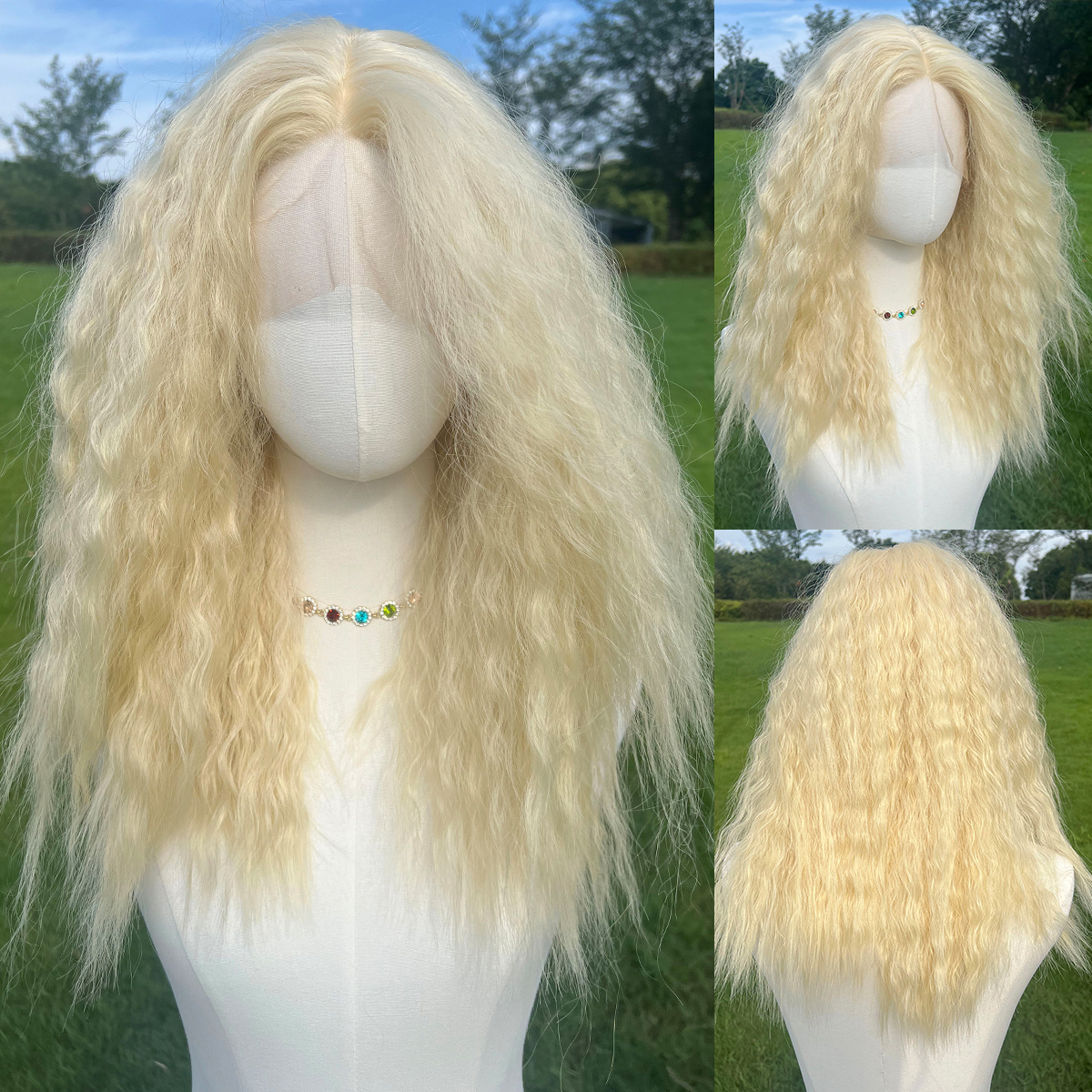 SMILCO/20Inch  T-Part Lace Front Medium Wool Curls Synthetic Wig/SM9172/SM9177