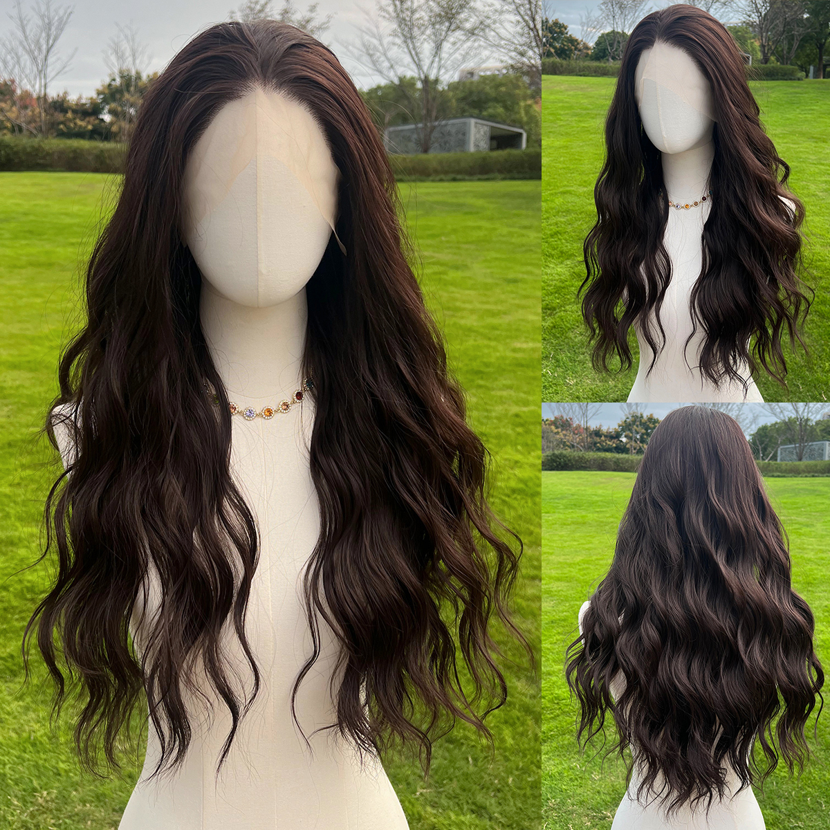 SMILCO/26Inch 13*4 Lace Front Long Water Wave Synthetic Wig/SM9843/SM9845