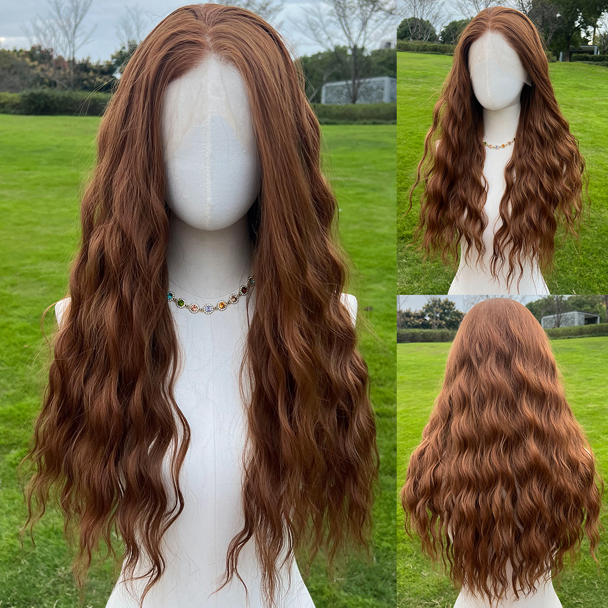 SMILCO/26Inch 13*4 Lace Front Long Water Wave Synthetic Wig/SM9843/SM9