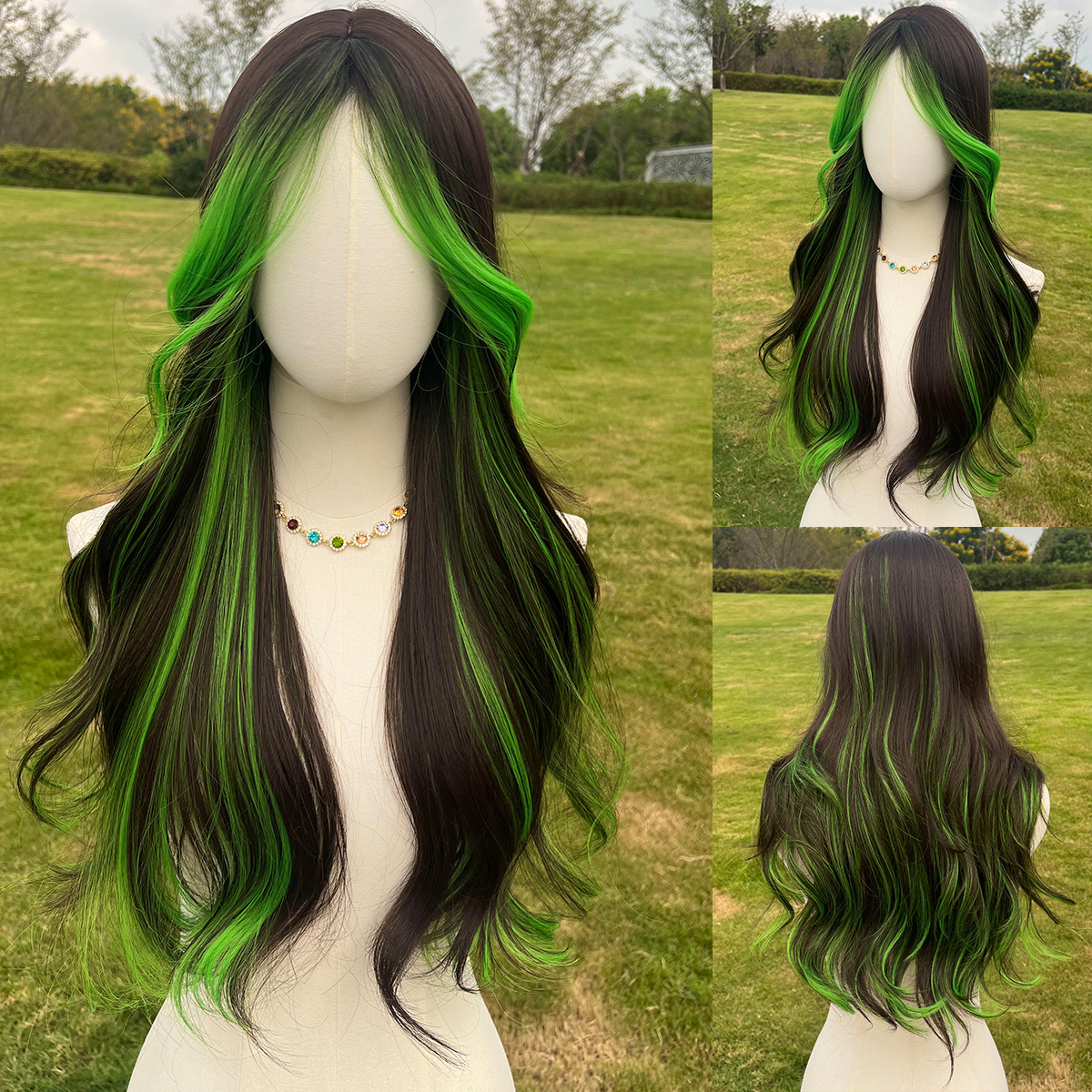 SMILCO/26Inch Highlight With Bangs Long Curly Synthetic Wig/SM5029/SM398/SM397/SM401/SM403/SM404/SM413/SM1682