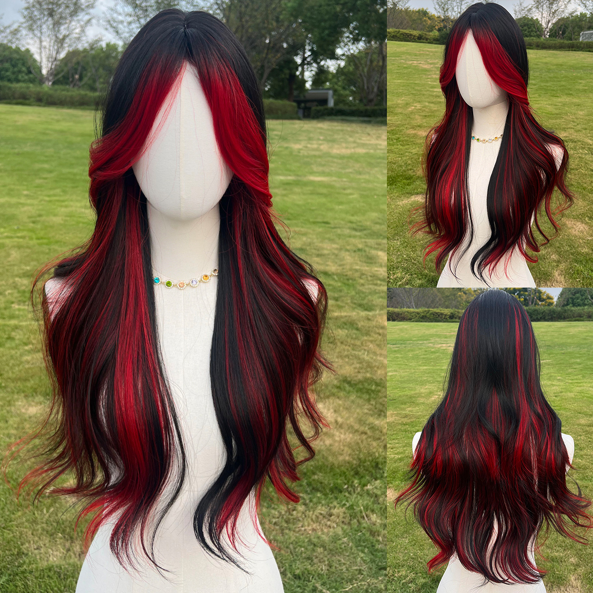 SMILCO/26Inch Highlight With Bangs Long Curly Synthetic Wig/SM5029/SM398/SM397/SM401/SM403/SM404/SM413/SM1682