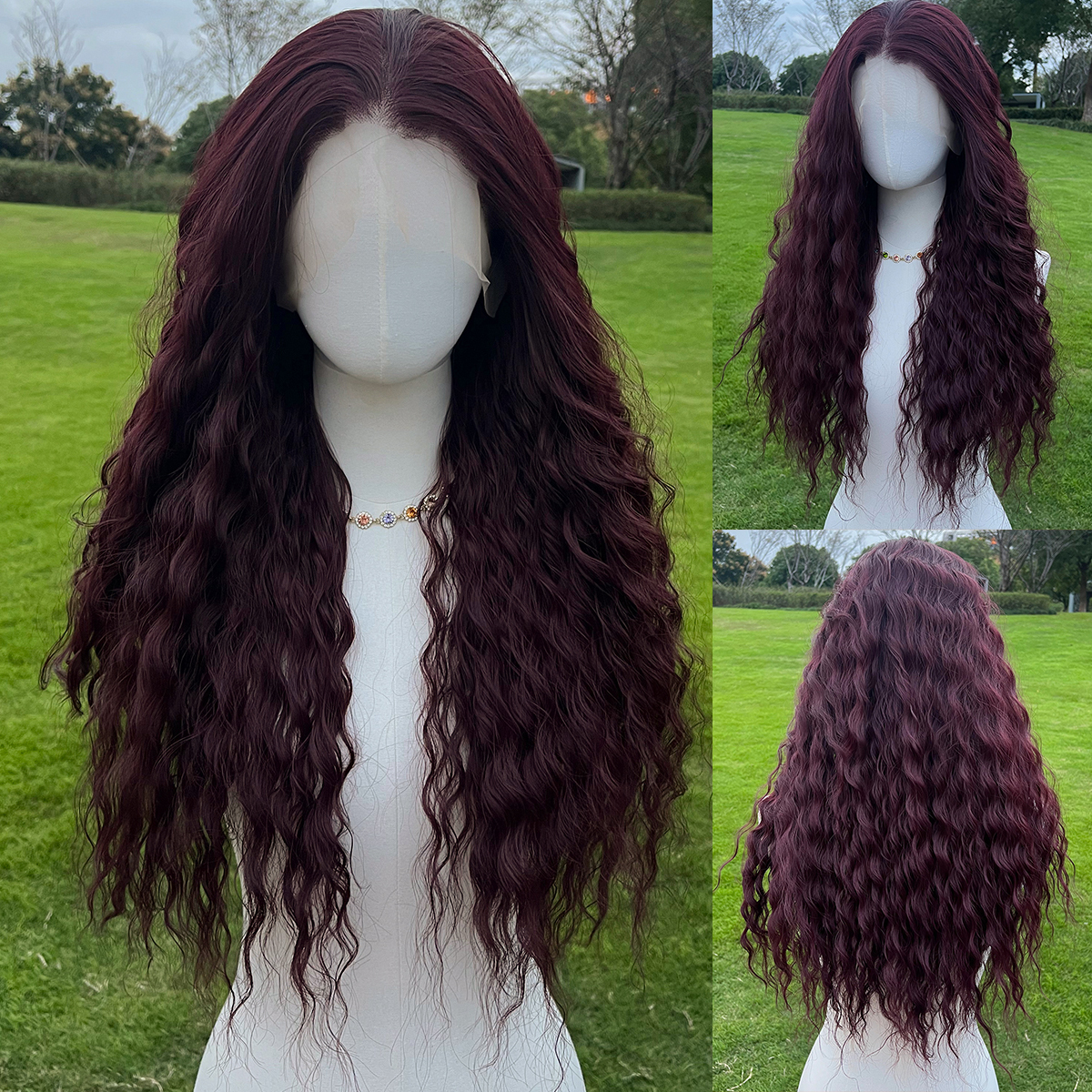 SMILCO/26Inch 13*4 Lace Front Long Water Wave Synthetic Wig/SM9847/SM9849