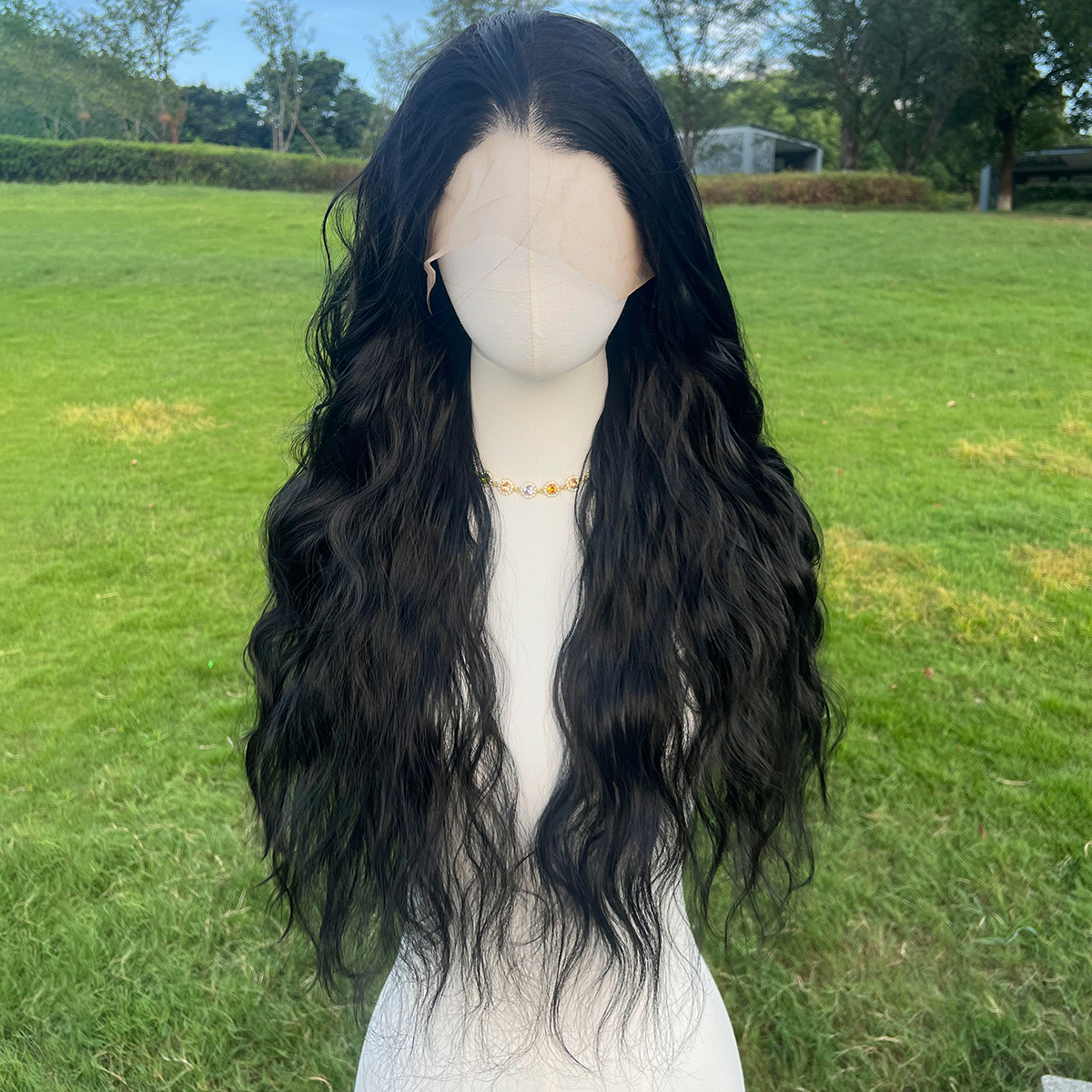 SMILCO/26Inch Black 13*4 Lace Front Long Synthetic Wig/SM9602/SM9603