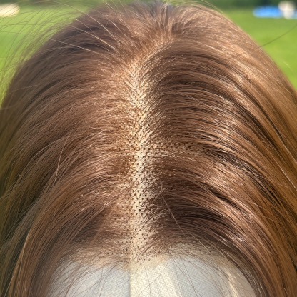 SMILCO/26Inch Brown Luxe 13*6 Lace Front Pre Cut Low Density Long Straight Synthetic Wig/SM9902B-2