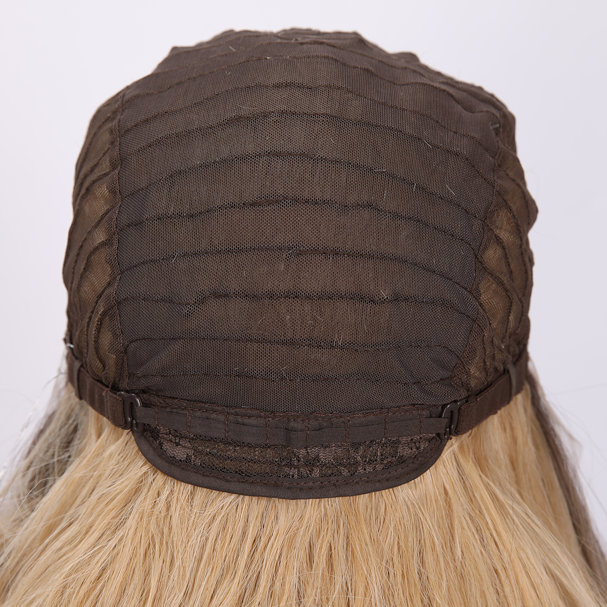 SMILCO/28Inch Ombre Brown Ash Blonde 13*4 Lace Front Long Curly Synthetic Wig/SM9853