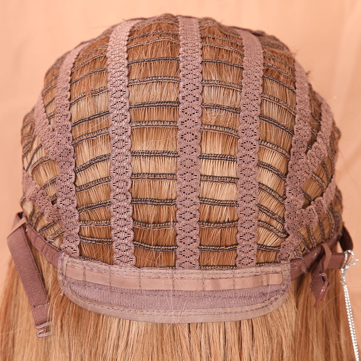 SMILCO/28Inch Light Brown Layered Long Straight With Bangs Synthetic Futura Fiber Wig/SM012