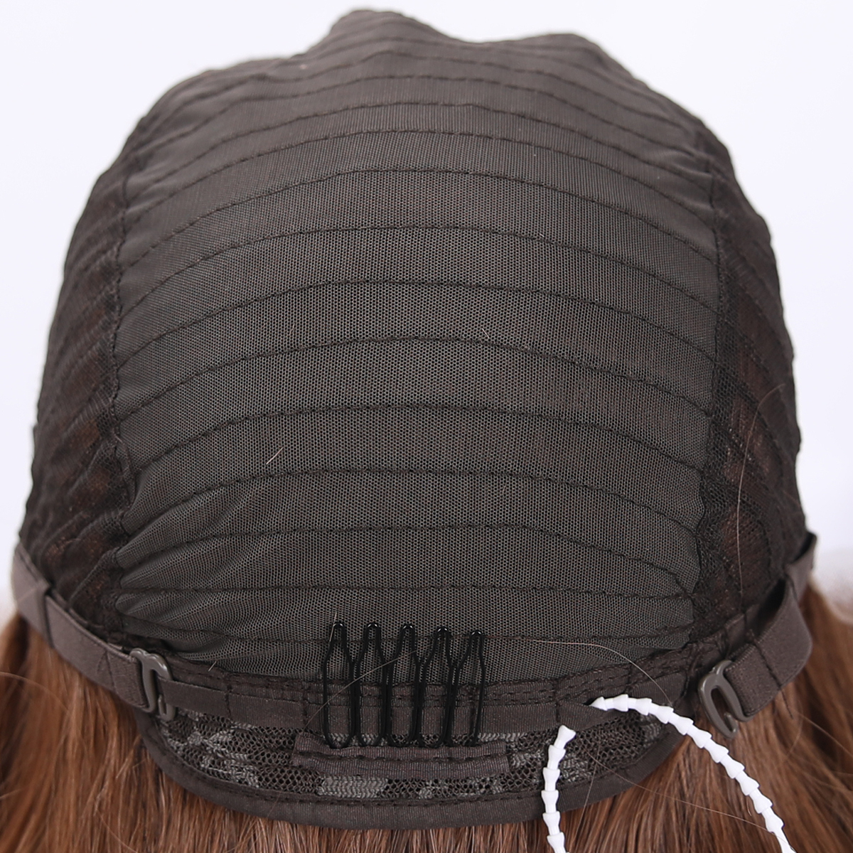 SMILCO/26Inch Golden Brown Low Density/PreCut 13*6 Lace Front Free Part Futura Layer Cutted Long Curly With Bangs/Glueless/Natural Hairline/ Synthetic LaceFront Wig/SM9911-2