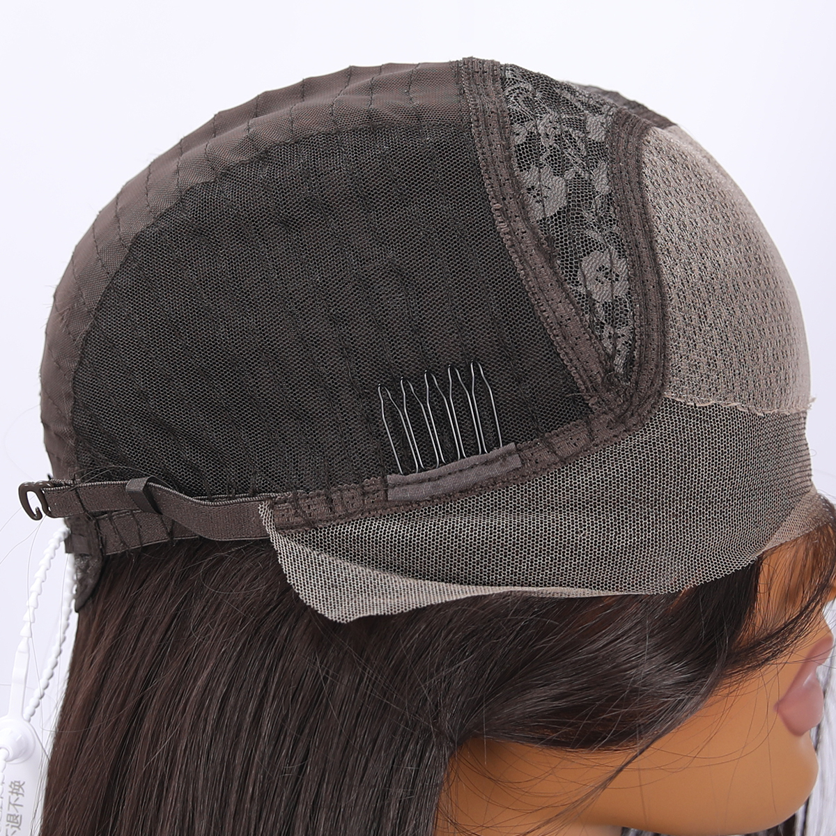 SMILCO/28Inch Luxe Black 13*6 Lace Front Pre Cut Long Straight Synthetic Wig/SM9884M