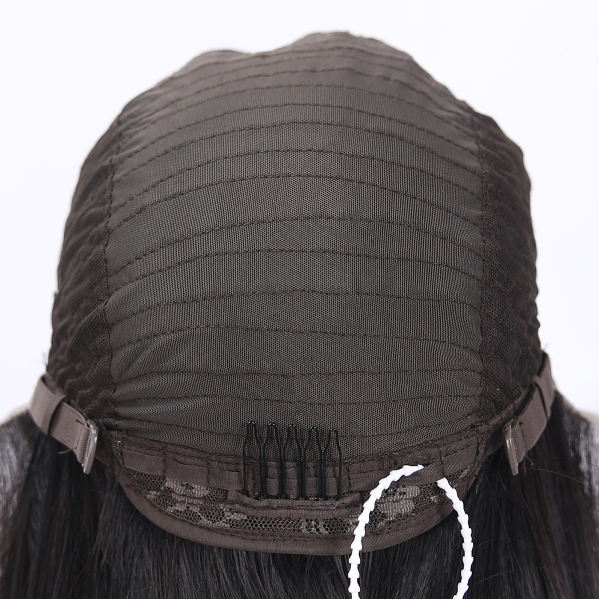 SMILCO/28Inch Dark Brown Luxe 13*6 Lace Front Pre Cut Long Straight Synthetic Wig/SM9816