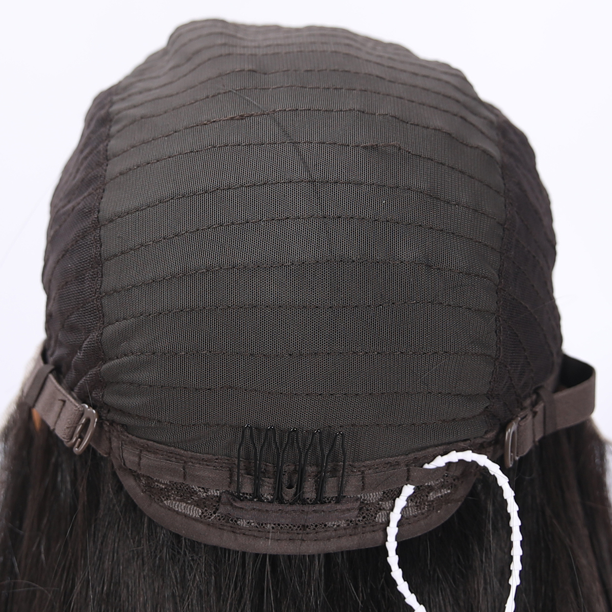 SMILCO/28Inch Black 13*6 Free Part Lace Front Long Straight Low Density Futura Fiber Pre Cut With Bangs Synthetic Wig/SM9001