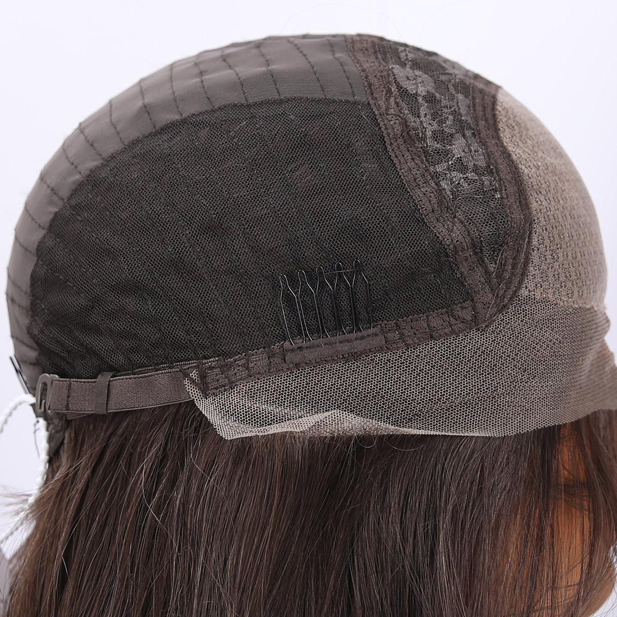 SMILCO/28Inch Deep Brown 13*6 Free Part Lace Front Long Curly Low Density Futura Fiber Pre Cut With Bangs Synthetic Wig/SM9003