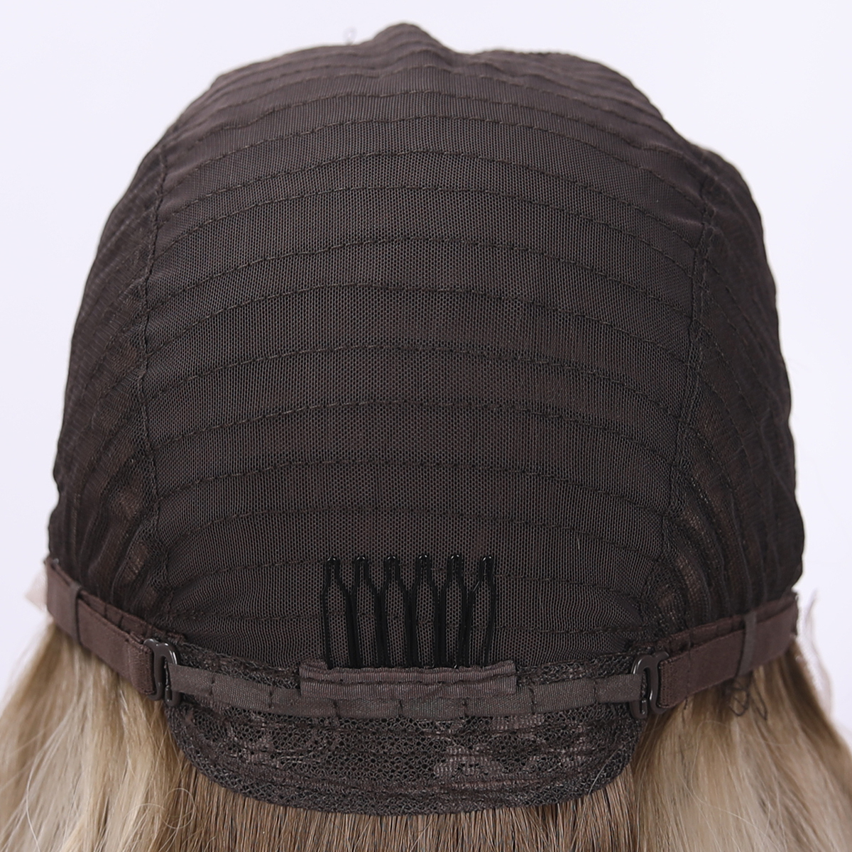 SMILCO/28Inch Ombre Beach Blonde Long Water Wave T-Part Lace Front Synthetic Wig/SM9017