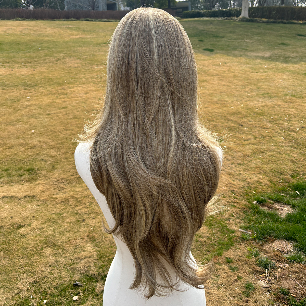 SMILCO/30Inch Blonde Long Curly Lace Front Synthetic Wig/SM9228/SM9228M