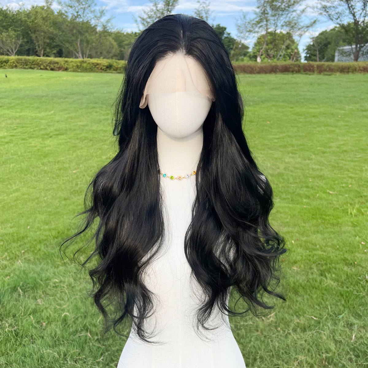 SMILCO/26Inch Black 13*4 Lace Front Long Synthetic Wig/SM9602/SM9603