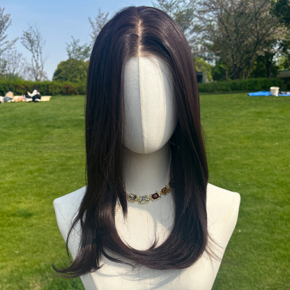 SMILCO/22Inch Luxe Black 13*6 Lace Front Pre Cut Low Density Medium Curly Synthetic Wig/SM9904