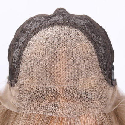 SMILCO/24inch Luxury Blonde Low Density/Pre-Cut/13*6Lace Front Free Part Futura Layer Cutted Long Straight With Bangs/Glueless/Natural Hairline/ Synthetic Lace FrontWig/SM9914