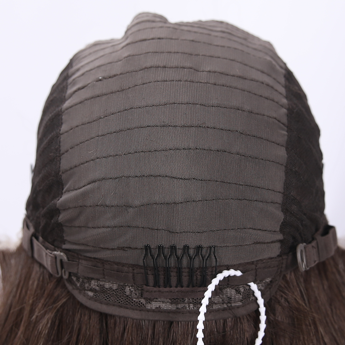 SMILCO/28Inch Deep Brown 13*6 Free Part Lace Front Long Curly Low Density Futura Fiber Pre Cut With Bangs Synthetic Wig/SM9003