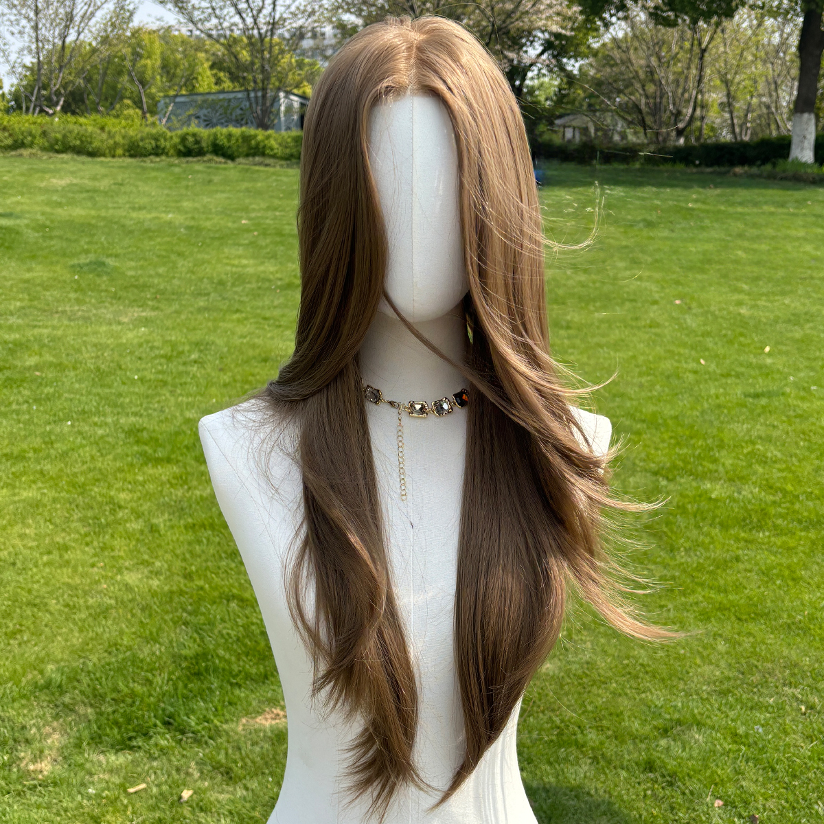 SMILCO/26Inch Luxury Light Blonde Low Density/Pre-Cut/13*6 Lace Front Free Part Futura Layer Cutted Long CurlyWith Bangs/Glueless/Natural Hairline/ Synthetic Lace FrontWig/SM9910