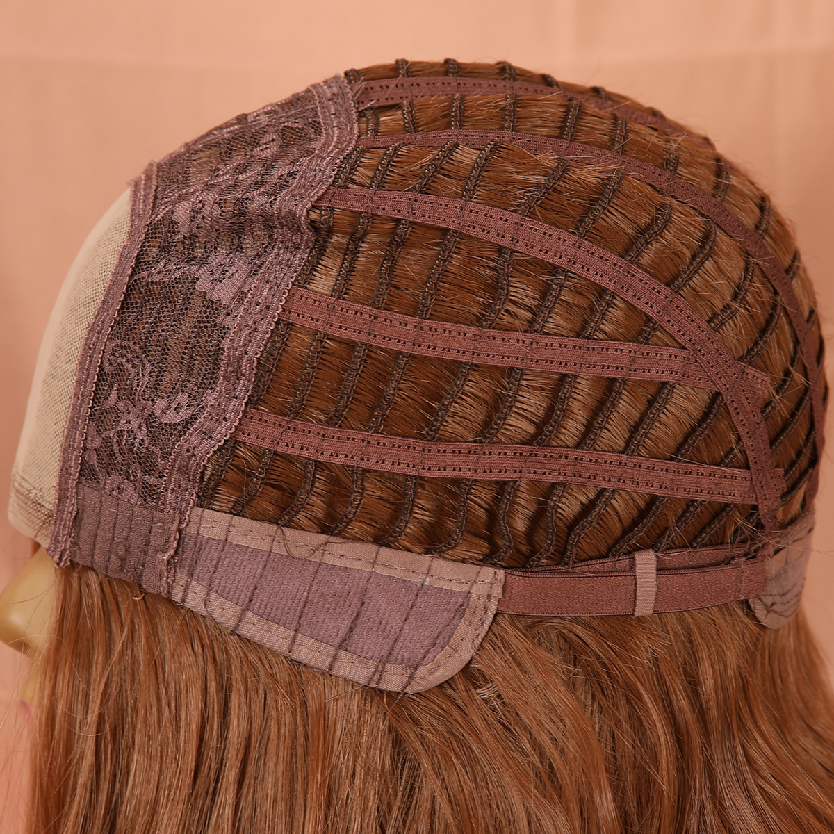 SMILCO/26Inch Copper Hybird Lace Front 1.5*6 Long Wave Synthetic Wig/SM009