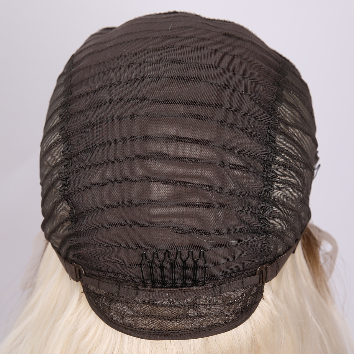 SMILCO/32Inch Ombre Brown Ash Platinum 13*4 Lace Front Long Wave Synthetic Wig/SM9720