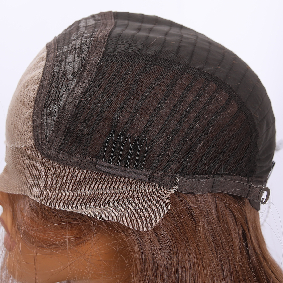 SMILCO/30Inch Light Brown Luxe 13*6 Lace Front Pre Cut Low Density Long Curly Synthetic Wig/SM9909