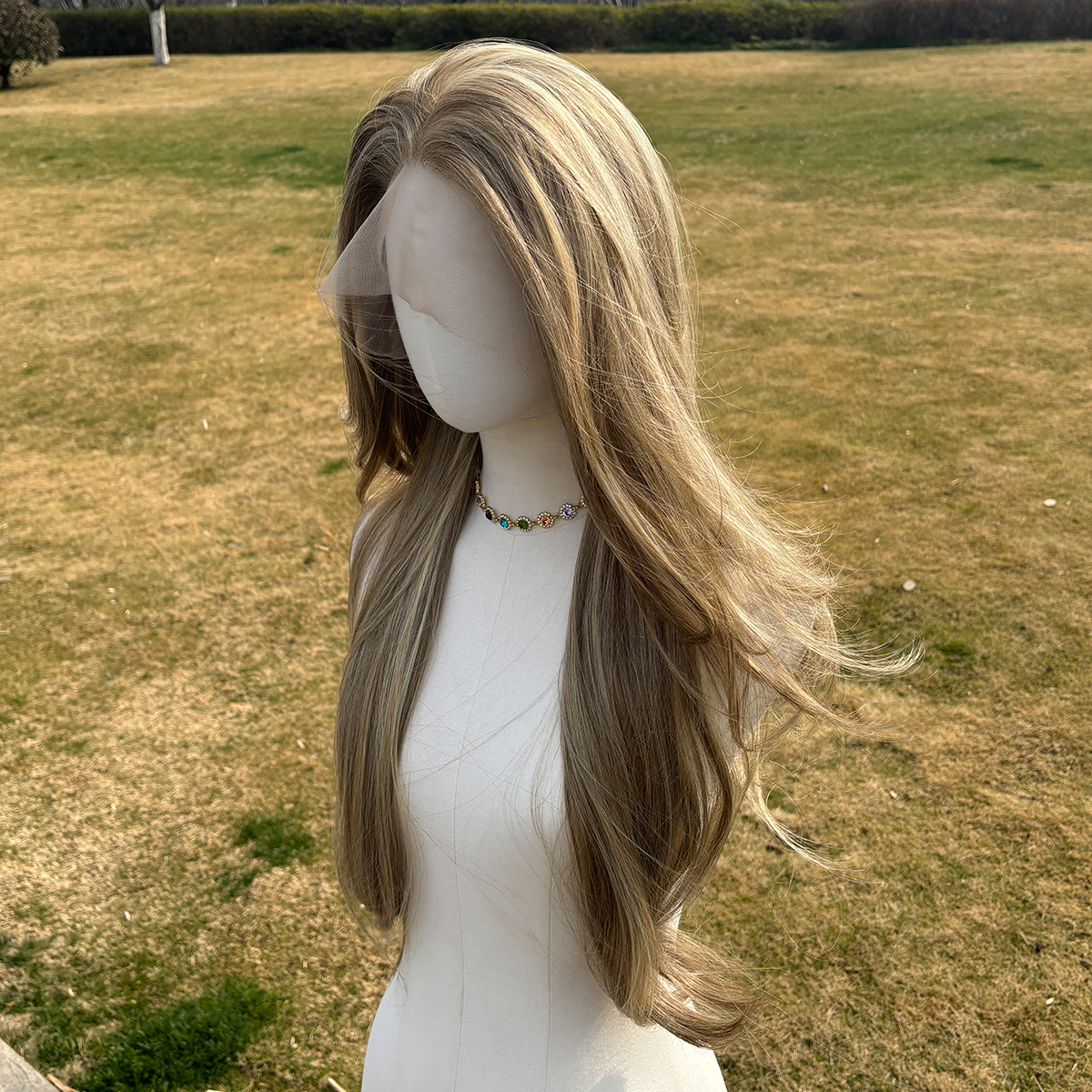 SMILCO/30Inch Blonde Long Curly Lace Front Synthetic Wig/SM9228/SM9228M
