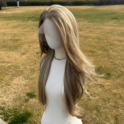 SMILCO/30Inch Blonde Long Curly Lace Front Synthetic Wig/SM9228/SM9228M