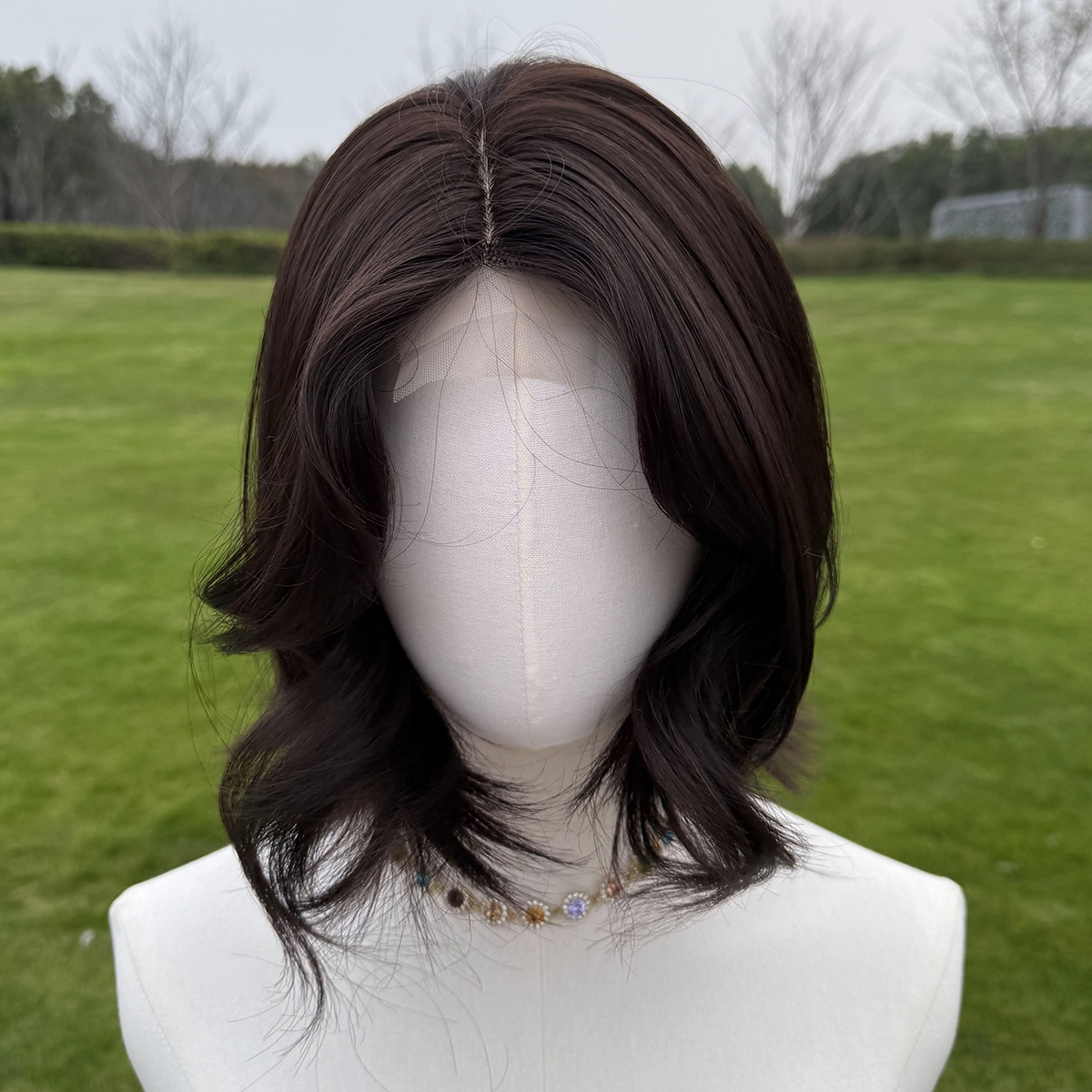 SMILCO/8Inch  Hybird Lace Front Short Straight Synthetic Wig/SM1684