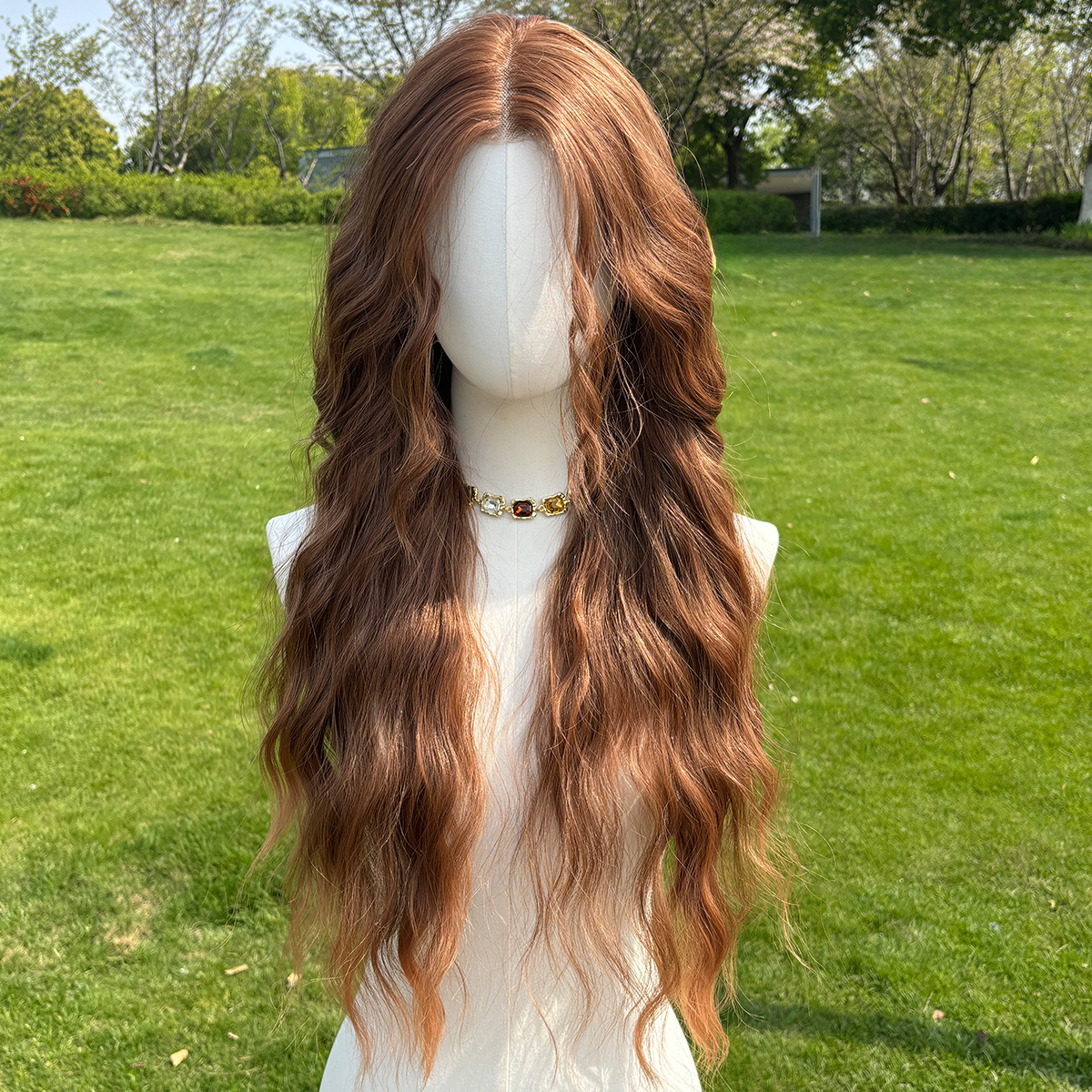 SMILCO/30Inch Luxe 13*6 Lace Front Pre Cut Long Water Wave Synthetic Wig/SM9801-2/SM9801-3